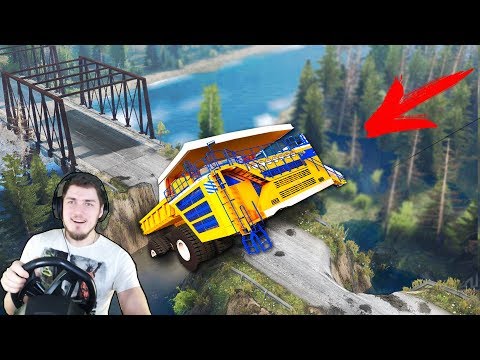 Видео: БЕЛАЗ 300 тонн CЛОМАЛ МОСТ - СПАСАТЕЛЬНАЯ ОПЕРАЦИЯ В SPINTIRES MUDRUNNER с РУЛЕМ