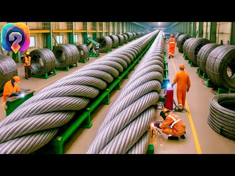 Видео: Как производятся ГИГАНТСКИЕ стальные канаты! Уникальные кадры с производства.