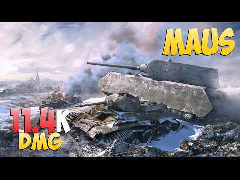 Видео: Maus - 6 Kills 11.4K DMG - Мясистый! - Мир Танков