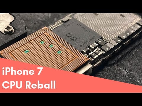Видео: iPhone 7 no backlight, CPU REBALL \ iphone 7, нет подсветки, переустановка процессора