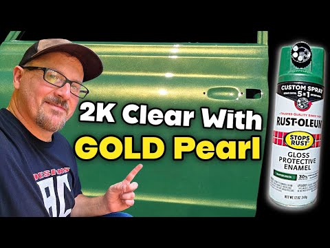 Видео: Hunter Green Rust-oleum (спрей-краска) с (Gold Pearl) 2K Clear [Дополнительные советы и рекоменда...