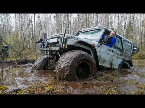 Видео: Уазу с BMW мотором после доработок почти нет преград