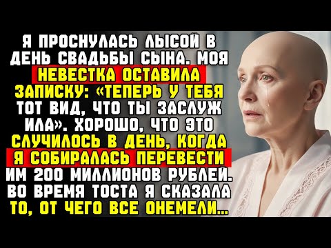 Видео: Я проснулась лысой в день свадьбы сына. Невестка оставила записку: «Вот образ, который ты…»