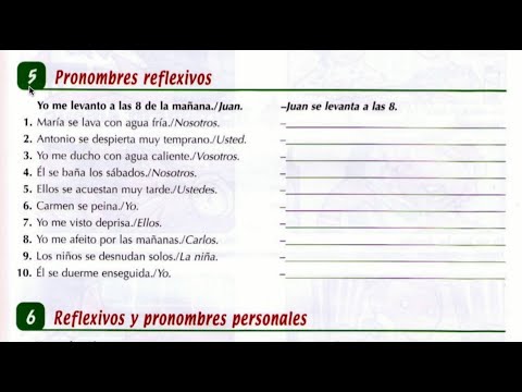Видео: nuevo español 2000. Reflexivos y pronombres personales. Практикуем возвратные и личные местоимения.