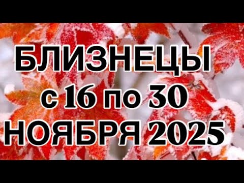 Видео: БЛИЗНЕЦЫ- 16  ПО 30  НОЯБРЯ  2025 | ВАЖНО! | НЕ ВАЖНО! | РЕЗУЛЬТАТ | ПРОГНОЗ ОТ NATALLIA  MARKOWSKA