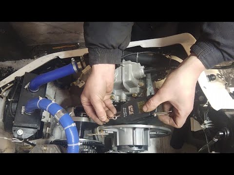 Видео: проверка преднатяга ведомого вариатора снегохода Тайга.