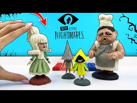 Видео: Шестая в желтом плаще и Притворщица / игра Очень Маленькие Кошмары | Лепим фигурки с Лепка ОК