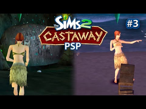 Видео: Темная пещера и племенные танцы. Sims castaway PSP. Прохождение #3