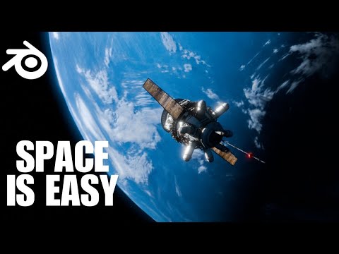 Видео: Самый простой способ создания космических сцен — урок по Blender