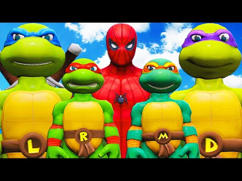 Видео: черепашки-ниндзя против человека-паука - эпическая битва