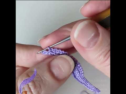 Видео: Вяжем узкий листок