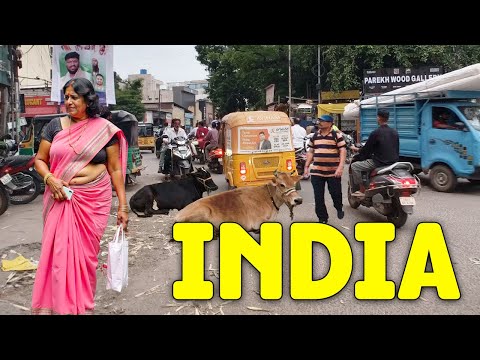 Видео: Настоящие улицы Индии в 4K | День из жизни 🇮🇳