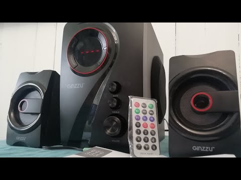 Видео: колонки Ginzzu GM-406 , 40вт с блютуз