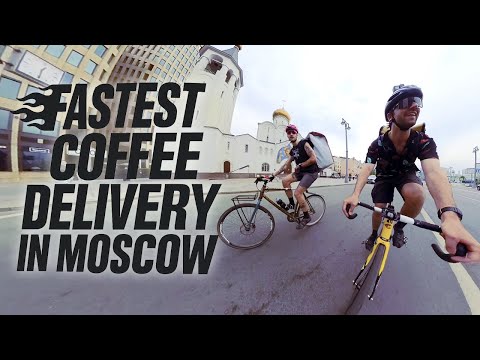 Видео: Вернулся в Москву работать велокурьером / Доставка кофе с Петей