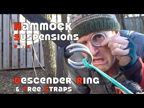 Видео: Подвесные системы для гамака. Часть 2... Кольца для спускового устройства и стропы для крепления ...