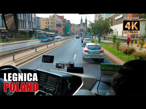 Видео: Проезд на автобусе FlixBus через польский городок Легница. Сравните дороги Польши и Беларуси.