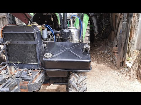 Видео: Выкинул топливный бак с Минитрактора DW404D.  Установил гидроакумулятор  с нержавейки.