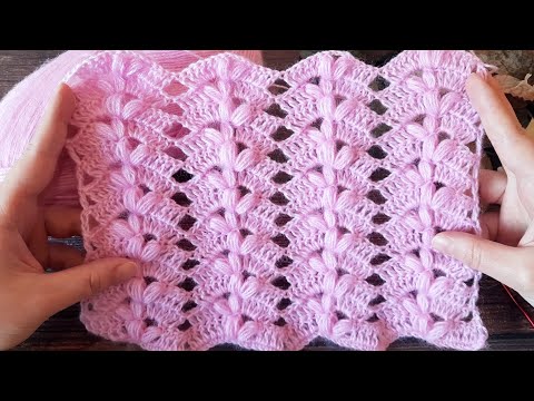 Видео: Повторяем всего❗1 ряд для вязания классного, волнистого узора крючком. (N 125)