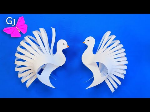 Видео: Оригами голубь из бумаги / ORIGAMI BIRD