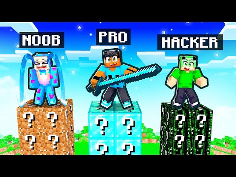 Видео: Башня LUCKY BLOCK НУБ против ПРО против ХАКЕР в Minecraft