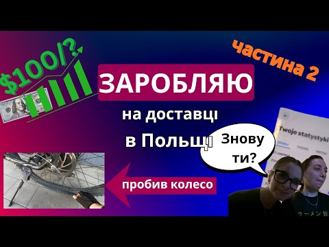 Видео: ДОСТАВКА Вроцлав. Субота. 2 серія. Скільки вийшло заробити за день з урахуванням пробитого колеса?