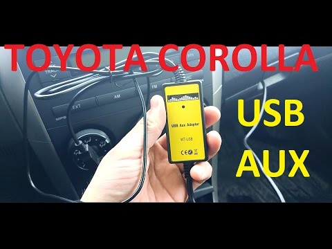 Видео: Toyota Corolla - Обзор USB AUX Adapter