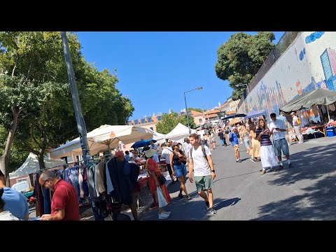 Видео: Барахолка в будний день.Лиссабон Португалия.