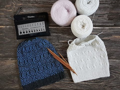 Видео: Новая пряжа, новые спицы, шапки, процесс и новости )