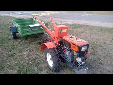 Видео: Испытание мотоблоков Кентавр 1081Д и 2090Б на крутой подъём и скорость.