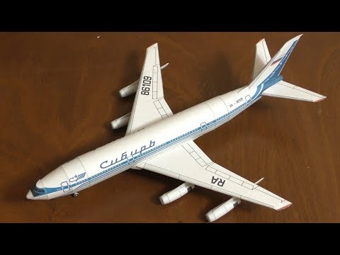 Видео: Ил-86 модель самолета  из бумаги (ЮТ)