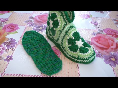 Видео: Подошва стелька спицами без расчетов