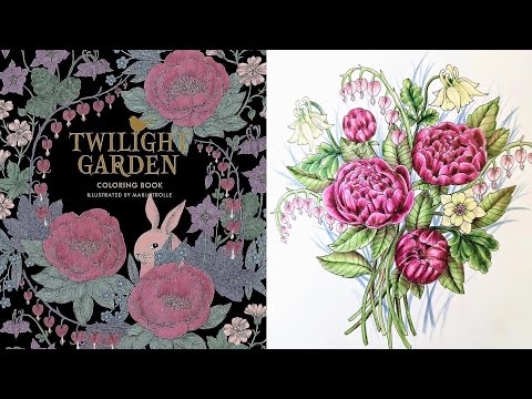 Видео: Сумеречный сад М. Тролле. Листаю законченную раскраску || Completed Twilight Garden Coloring Book