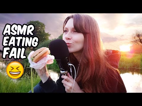 Видео: АСМР ФЭЙЛ ИТИНГ 😄 Провожаю закат и ем бургер с картошкой фри 🍔🍟