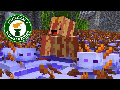 Видео: Мне удалось собрать 2000 самых редких аксолотлей в Minecraft.