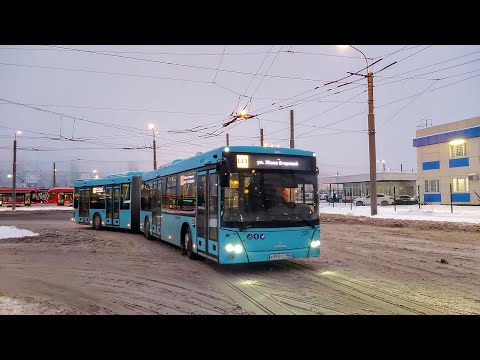 Видео: Автобус, маршрут №143 МАЗ-216.066 б.2211 (10.12.2022) Санкт-Петербург