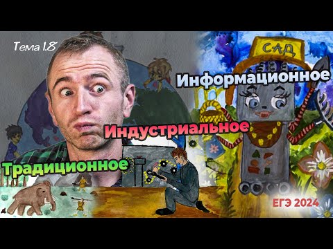 Видео: ЕГЭ 2024 с нуля. Тема 1.8 Типы обществ. Традиционное, индустриальное, постиндустриальное.