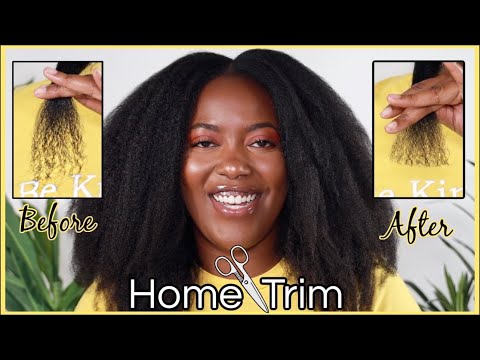 Видео: КАК САМОСТОЯТЕЛЬНО ПОДСТРИЖАТЬ ВОЛОСЫ Натуральные волосы 4C | KandidKinks
