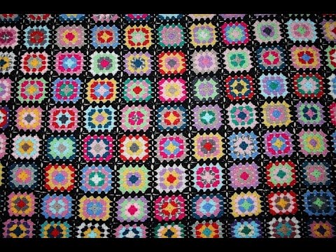 Видео: Плед "бабушкин квадрат". Мотивы крючком.Часть 1- вяжем мотив. Afgan blanket. Easy pattern.