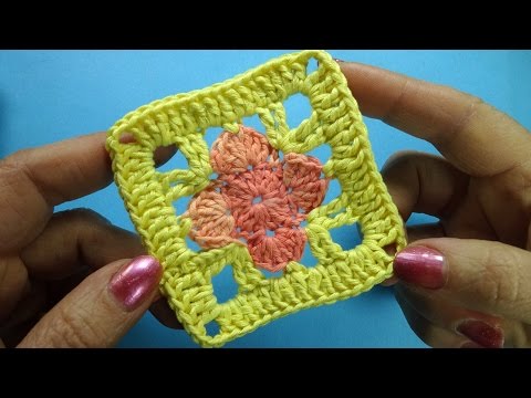 Видео: Квадратный мотив крючком Crochet square