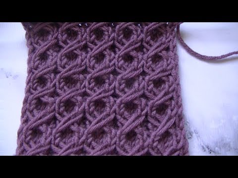 Видео: Вяжем узор спицами.Узор косички с вытянутыми петлями.