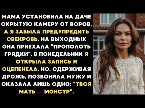 Видео: Я не предупредила свекровь, что установила на даче скрытую камеру. Увидев запись, замерла от шока...