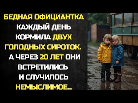 Видео: Бедная официантка каждый день кормила двух голодных сироток, а через 20 лет они встретились...