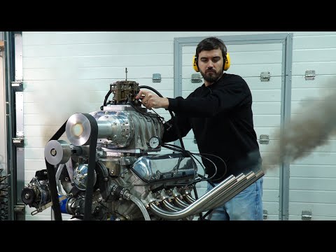 Видео: Запуск ЗМЗ V8 c нагнетателем ЯАЗ-204