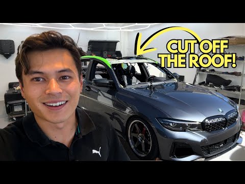 Видео: 1 из 1 M340i получает полную установку карбоновой крыши G80 | EHOONS G20, сборка, эпизод 12