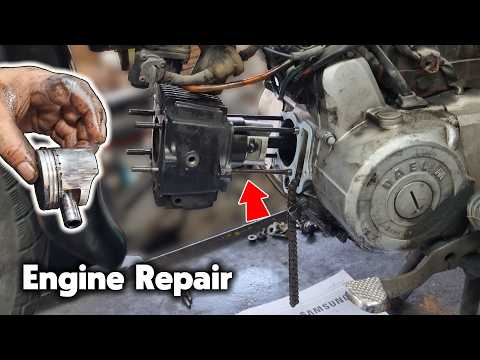 Видео: Ремонт двигателя мотоцикла: дым из глушителя