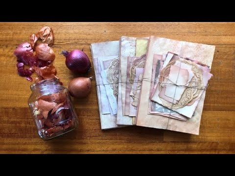 Видео: Как я крашу бумагу луковой шелухой