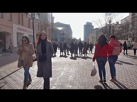 Видео: Москва. Старый Арбат. Апрель 2023