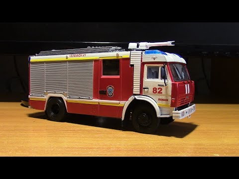 Видео: Cборка модели пожарного автомобиля КАМАЗ 43253 АЦ 40 AVD models