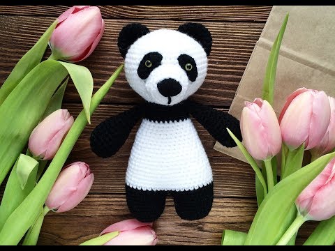Видео: Мастер-класс, вяжем панду крючком. ЧАСТЬ 1 ТУЛОВИЩЕ