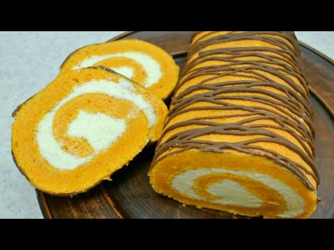 Видео: Рулет из тыквы